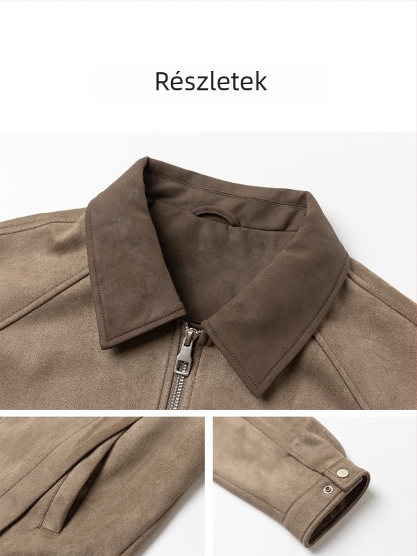 Amerikai retro patchwork munkásdzseki férfiaknak, gallér nélküli, kapucnis, 2025-ös őszi modell, laza, mindennapi stílus