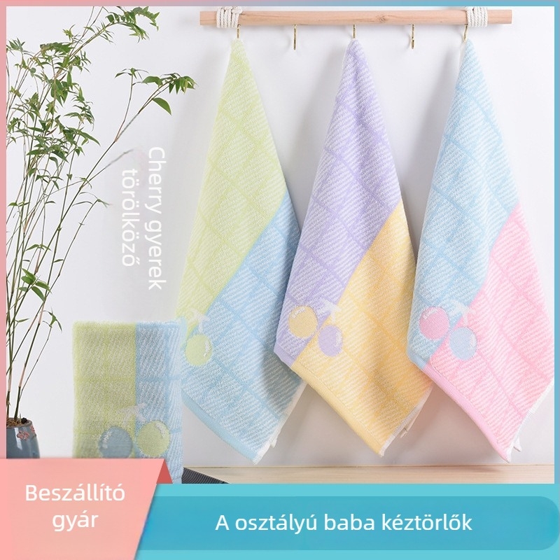 Csecsemő törölköző 100% pamutból, jacquard szövés, 32 szál, 50 g alatt, logó testreszabás
