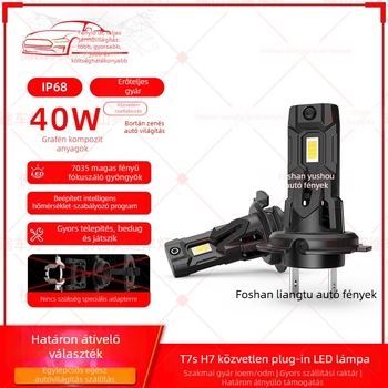 T7S LED autólámpa, H7 közvetlen csatlakozás, 40W, 4000LM, IP68, univerzális modell