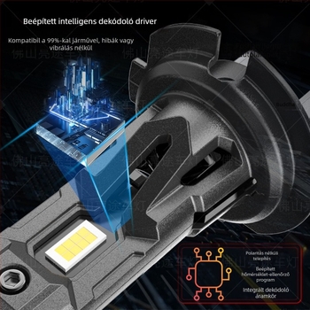 T7S LED autólámpa, H7 közvetlen csatlakozás, 40W, 4000LM, IP68, univerzális modell
