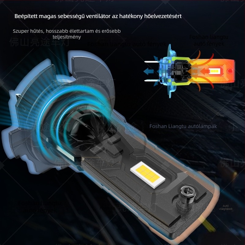 T7S LED autólámpa, H7 közvetlen csatlakozás, 40W, 4000LM, IP68, univerzális modell