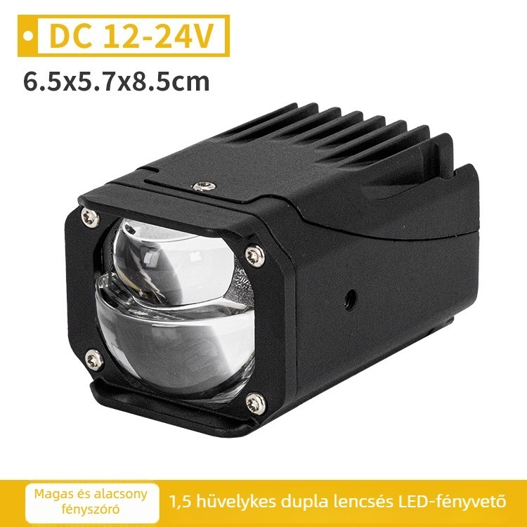 Autó LED ködlámpa Bi-Optikás lencsével, kettős fényerő, alumínium ház, IP67, 12-24V, 50W, 6000 lm