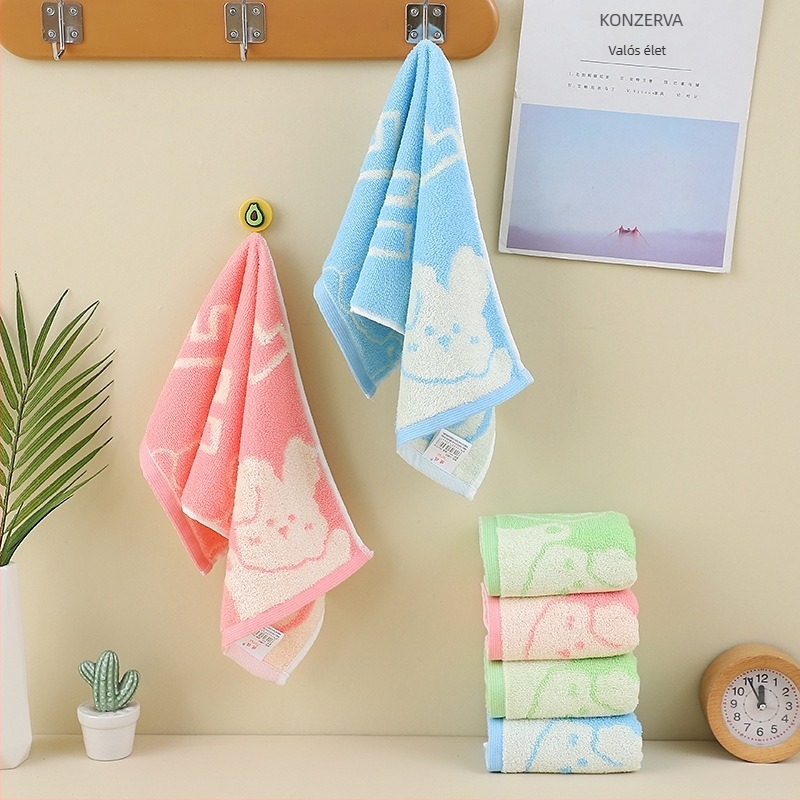 Baba bambuszrost törölköző cartoon nyuszis jacquard terry, puha, 50–80 g