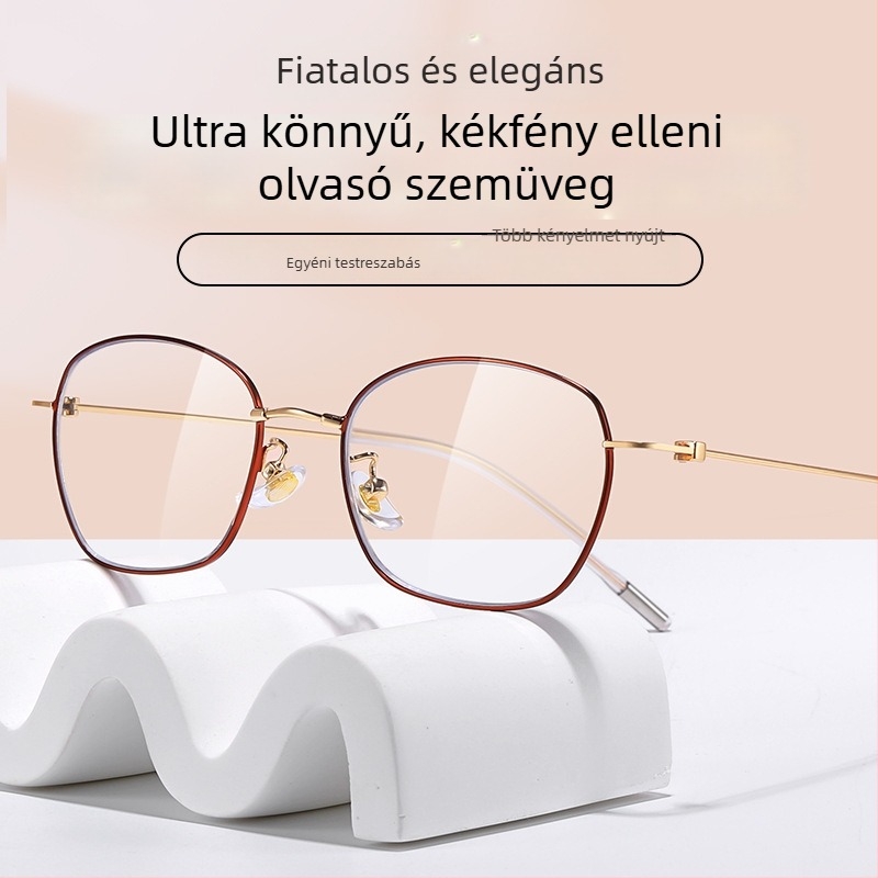 Hyunsha Olvasó szemüveg, teljes fém keret, PC lencsék, aszferikus, kékfény védelem