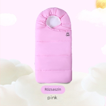 Újszülötteknek készült őszi-téli fleece-béléses vastag alvózsák, méhben ihletett dizájn, toll-puhás töltet, wrap-stílus