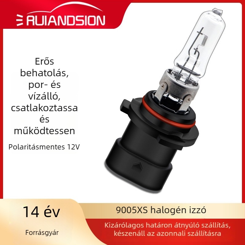 Autóhalogén fényszóró izzó 9005XS – közvetlen csatlakozású csere, 12V, 65W, 5000 lm, IP65