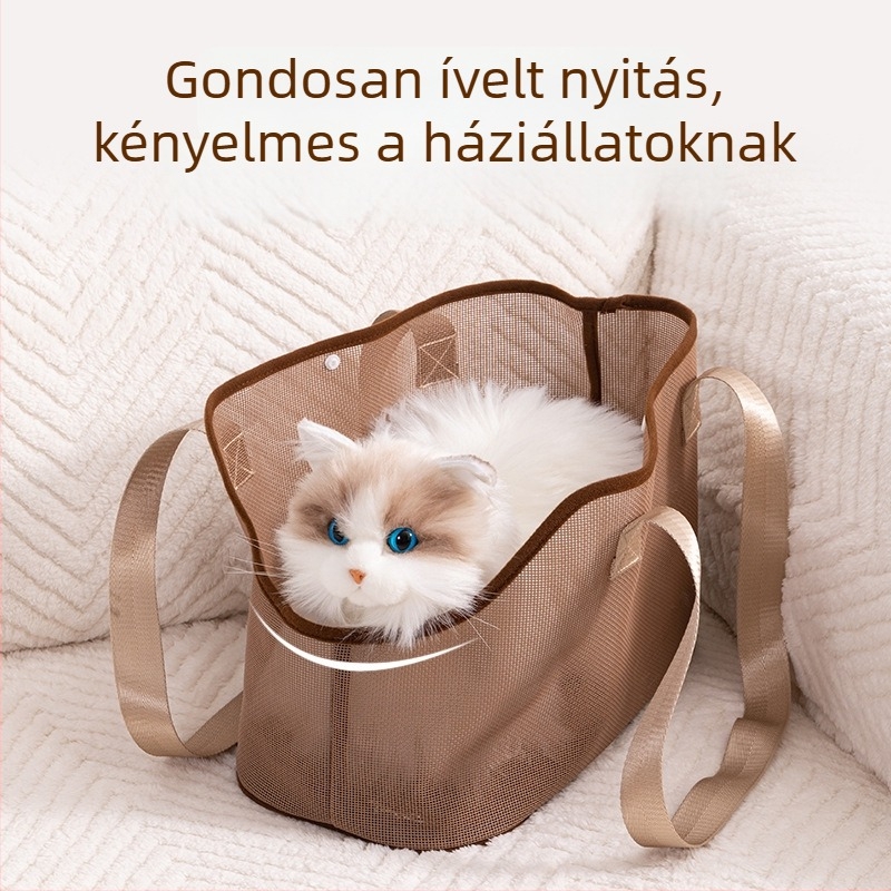 Állatbarát keresztpántos táska, egy vállú, légáteresztő háló, Teslin anyag, 500 g