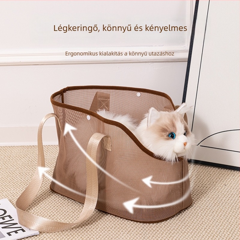 Állatbarát keresztpántos táska, egy vállú, légáteresztő háló, Teslin anyag, 500 g