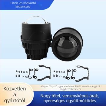 LED motorkerékpár fényszóró M628 — alumínium ötvözet ház, 45–55W, 10–18V, 10000 lm, IP65