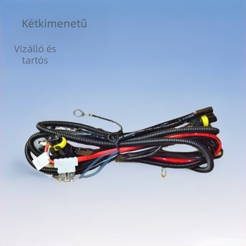 H4 xenon fényszóró 12V-os bekötő kábel 1-2, integrált tompítás, 8800 lm