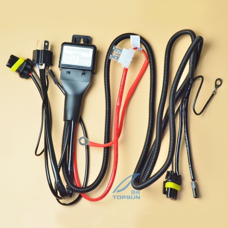 H4 xenon fényszóró 12V-os bekötő kábel 1-2, integrált tompítás, 8800 lm