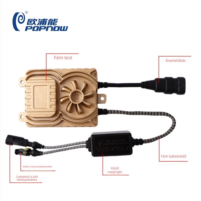Autó HID ballast 75W, univerzális modell 11166, alumínium ház, bemeneti 9-36V