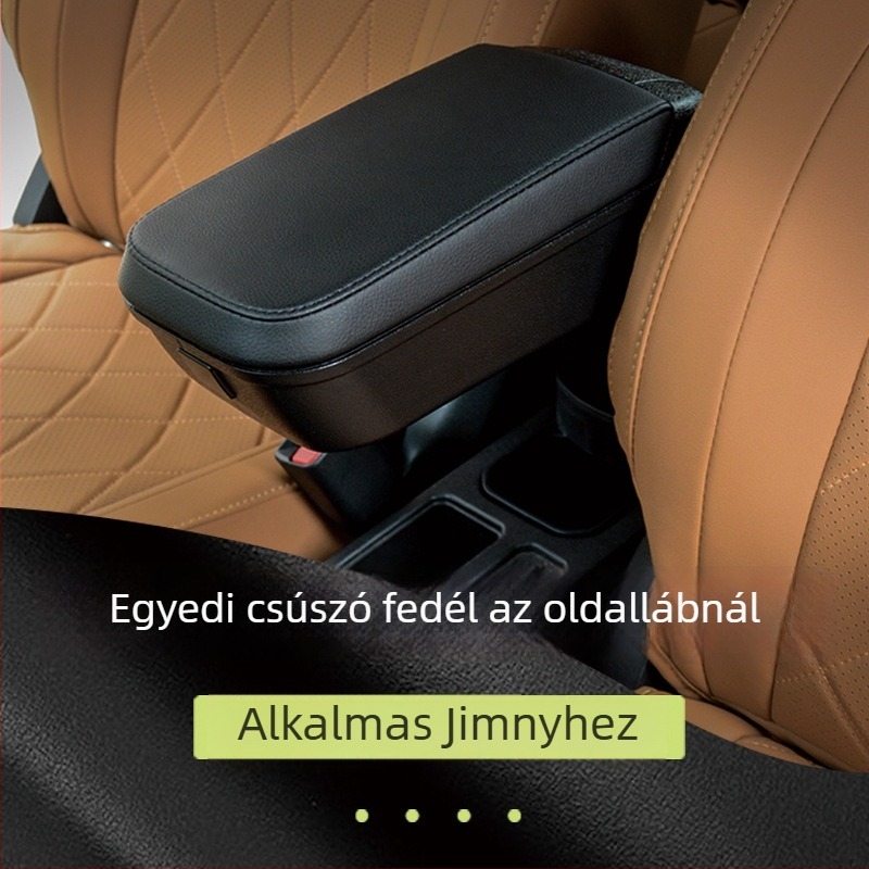 Műanyag kartámasz rekesz Suzuki Jimny 2019 JB64/JB74, tömeg 750 g, testreszabás lehetőség, beépítési támogatás