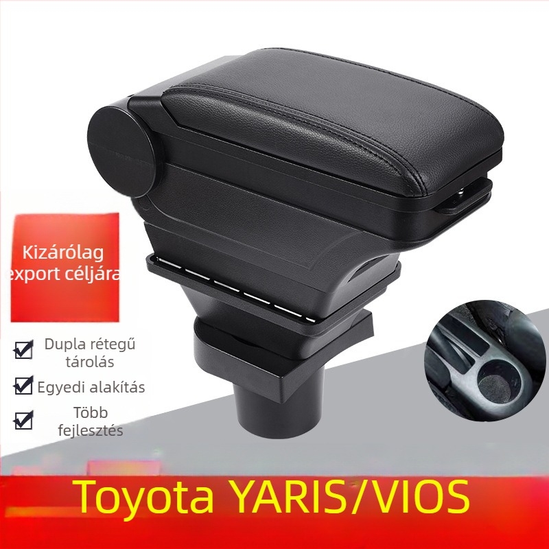 Yaris központi kartámasz USB Type-C (elöl és hátul), műanyag, vastagított anyag