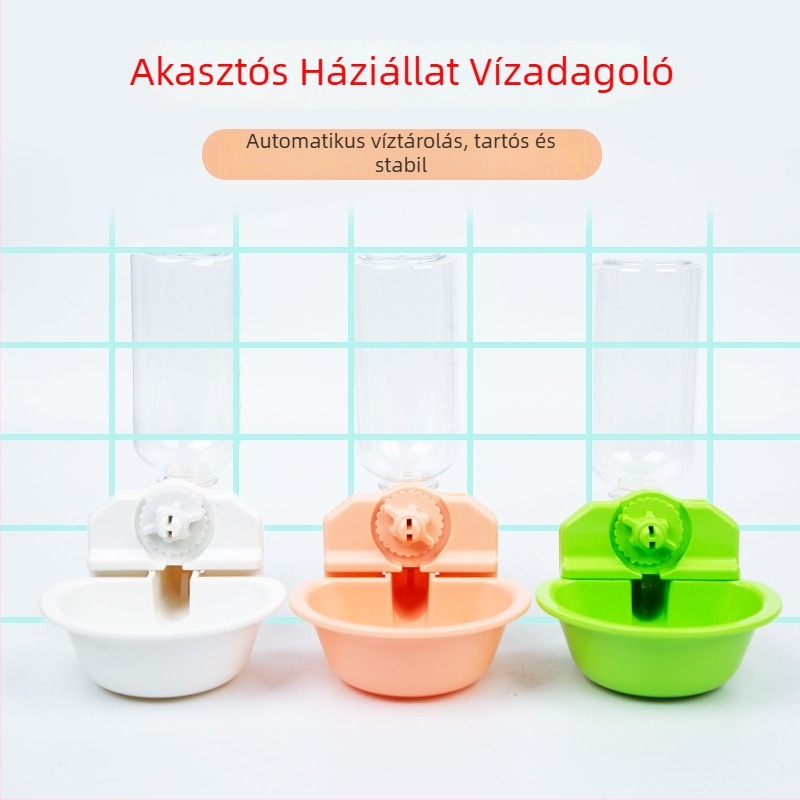 Akasztható kisállat vízadagoló automata – PP anyagból, macskáknak