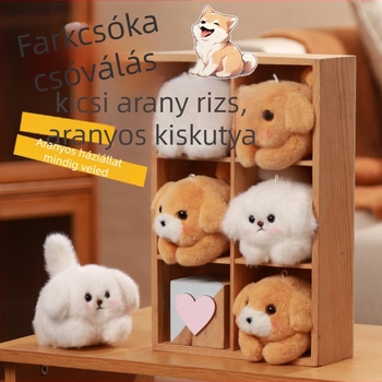 Lejier plüss kutyuska mozgó farokkal és hanggal, hátizsákmedál