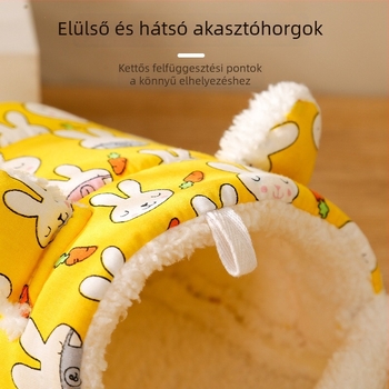 Arany hörcsög pamutfészek kisállatok számára — négy évszakos meleg fészek hörcsögöknek, nyulaknak, madaraknak és papagájoknak.