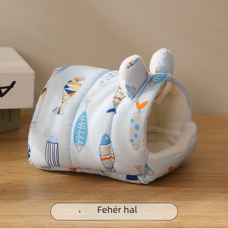 Arany hörcsög pamutfészek kisállatok számára — négy évszakos meleg fészek hörcsögöknek, nyulaknak, madaraknak és papagájoknak.
