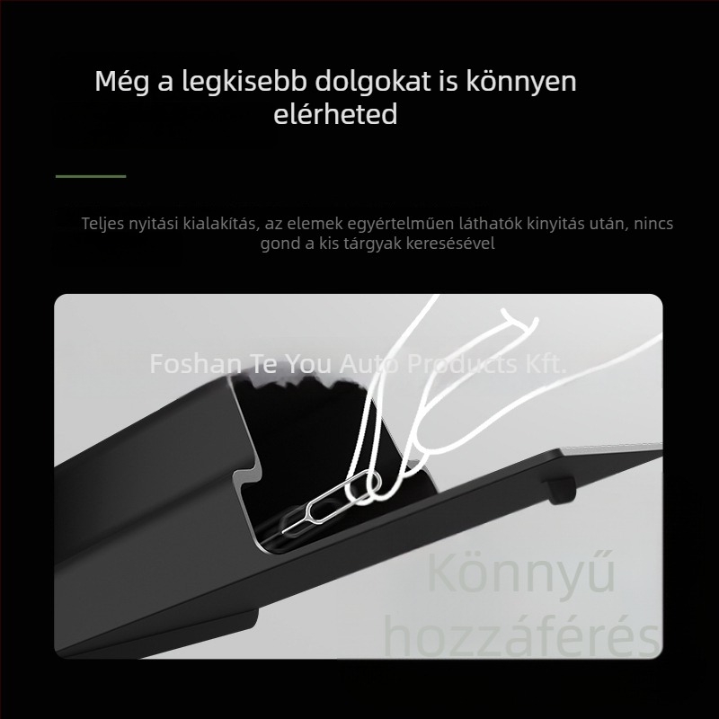TEMAI Tesla Model 3/Y középkonzol mágneses tároló doboz – TM-21, műanyag, 147 g, öntapadós szerelés