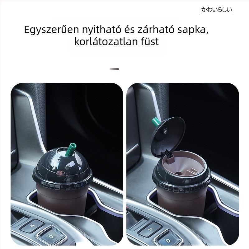 Fedéllel ellátott hamutál autóhoz és otthonhoz (Anyag: Melamine; Márka: Chi weng; Modell: 1; Gyártási folyamat: Öntés)