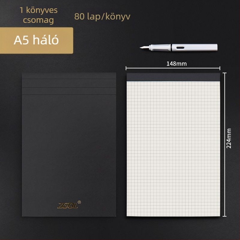 Jegyzetfüzet ragasztott kötésű, PVC papír, 75 g/m², 1–50 oldal, kreatív stílus
