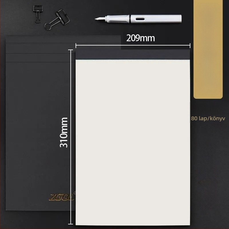Jegyzetfüzet ragasztott kötésű, PVC papír, 75 g/m², 1–50 oldal, kreatív stílus