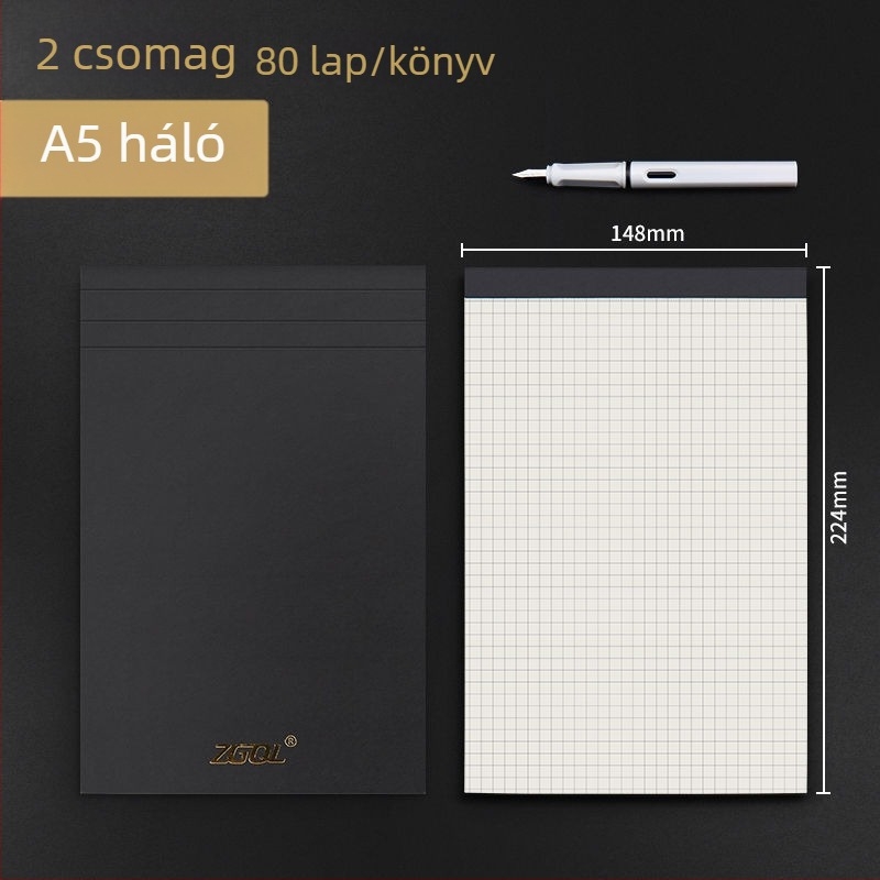 Jegyzetfüzet ragasztott kötésű, PVC papír, 75 g/m², 1–50 oldal, kreatív stílus