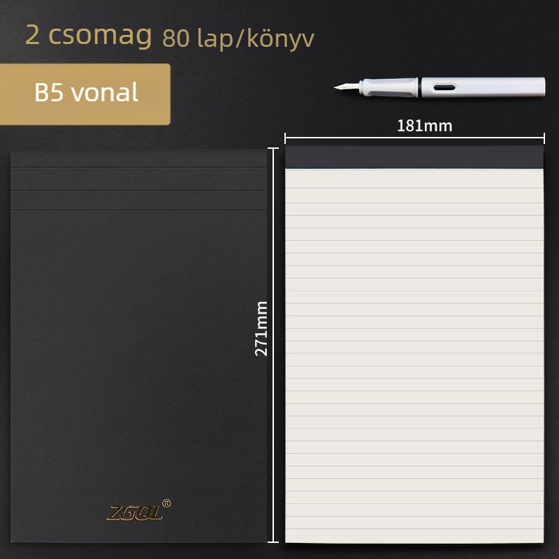 Jegyzetfüzet ragasztott kötésű, PVC papír, 75 g/m², 1–50 oldal, kreatív stílus