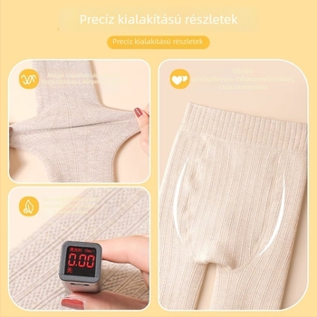 Lányoknak készült fleece-sel bélelt, vastag harisnya tavasszal, őszre és télre; poliészter rostból, egyszínű, lélegző és nedvességelvezető