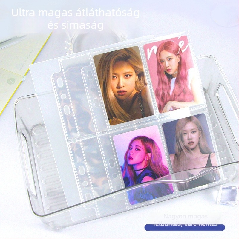 Kártyatartó album, testreszabható feldolgozással, 10 belső oldal, 10-gyűrűs kötés, logó nélkül