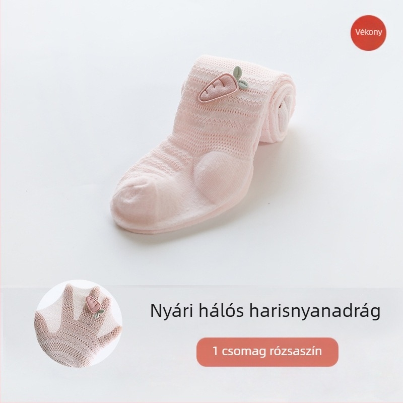 Lányok számára nyári pamut harisnyanadrág gyermekeknek, lélegző, vékony