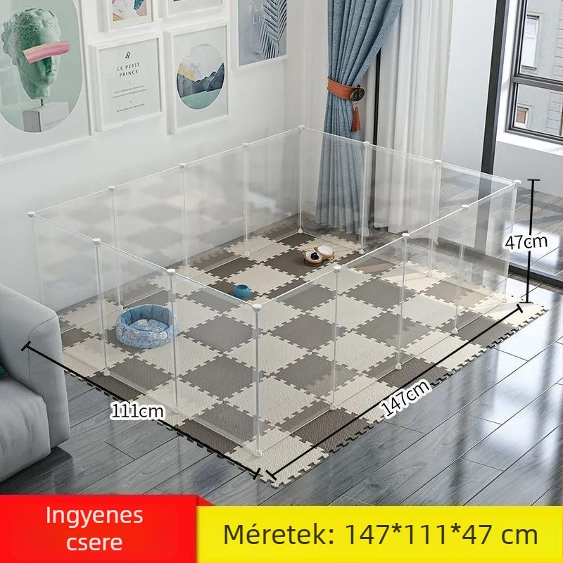 Belső használatra tervezett kerítés kiskutyák számára, ketrec macskáknak és nyulaknak
