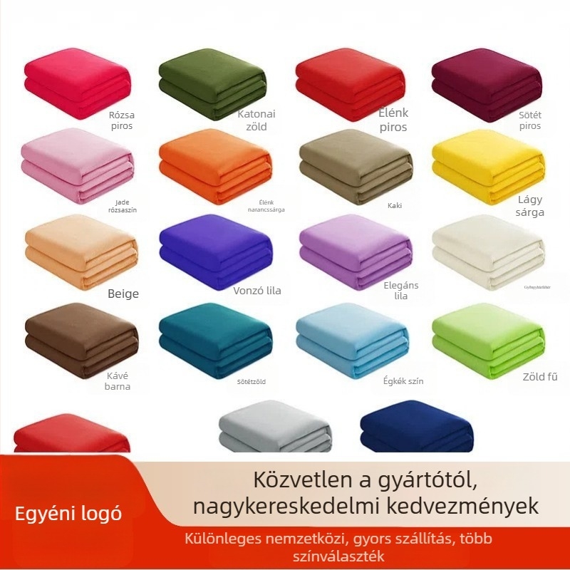 Poliészter takaró, sima mintázat, könnyű luxus stílus, tavasz és ősz, tömeg 200 g