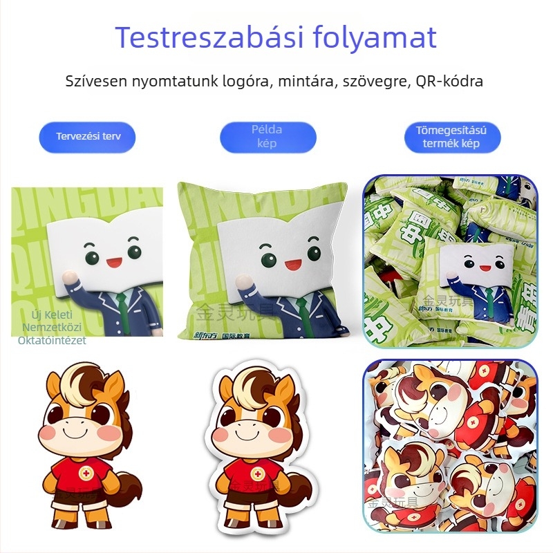 Személyre szabott párna logóval és hűsítő takaróval, kettős használatú – párna és takaró, a tervezése szerint készítve, céges ajándék