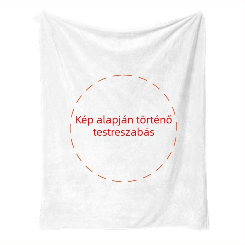 Kétoldalas, vastag flanel takaró, poliészter, személyre szabható dizájn, őszi-téli használatra, 300g/230g opciók