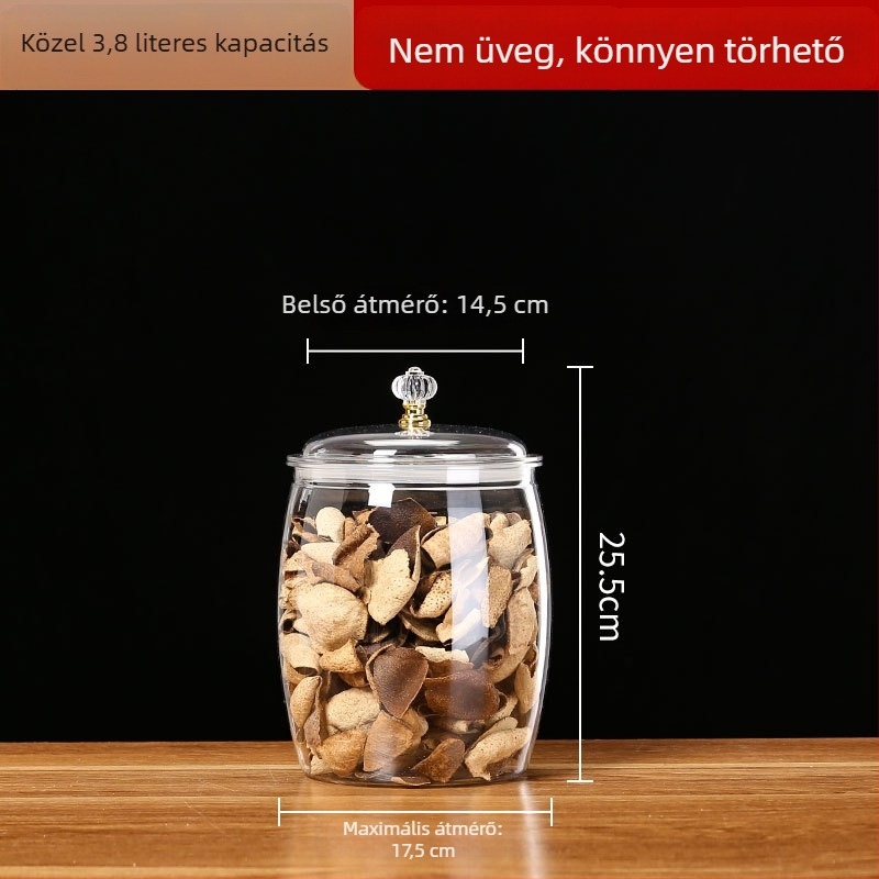 Ováli műanyag zárható tárolóedény, 5L+, minimalist stílus