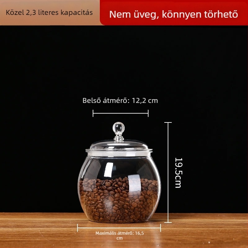 Ováli műanyag zárható tárolóedény, 5L+, minimalist stílus