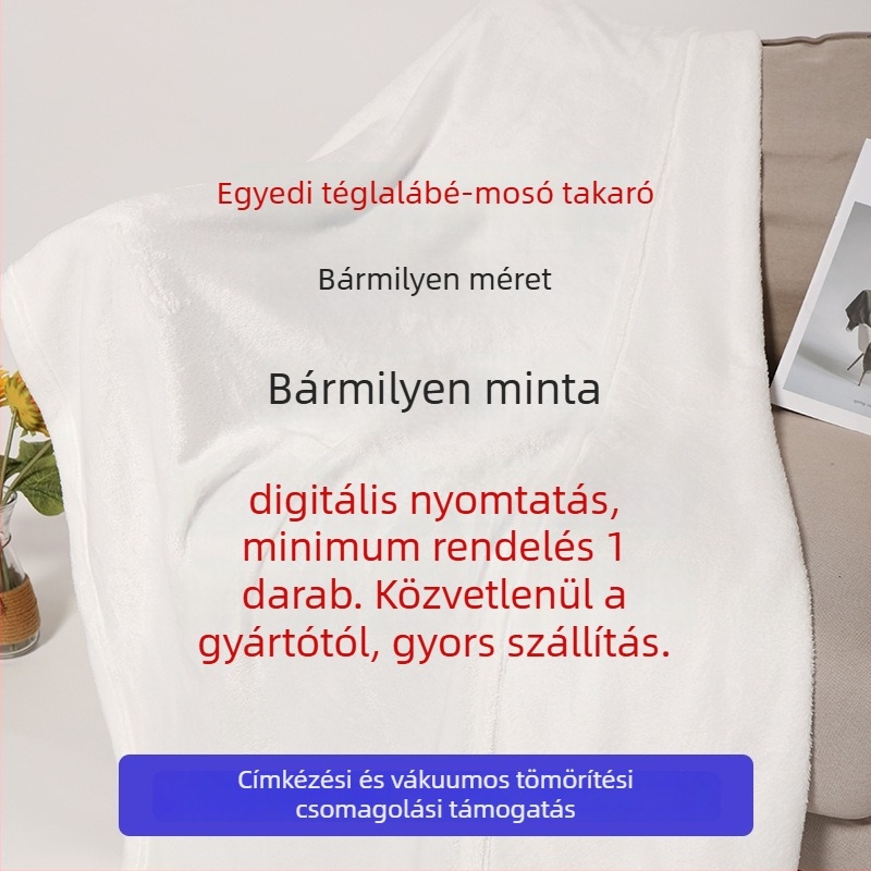 Testreszabható flanel pléd kettős oldalú digitális nyomtatással — poliészter rostok, kevesebb mint 300 g, egész éves, skandináv stílus