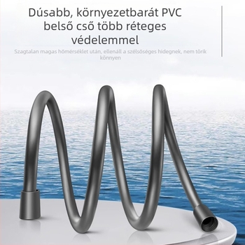 PVC zuhanycső, modell 8888, anti-tekeredés dizájn, csavaros csatlakozás, névleges nyomás 60 Pa, 80°C-es működési hőmérséklet, modern egyszerű stílus