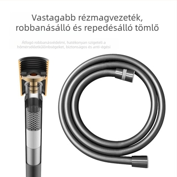 PVC zuhanycső, modell 8888, anti-tekeredés dizájn, csavaros csatlakozás, névleges nyomás 60 Pa, 80°C-es működési hőmérséklet, modern egyszerű stílus
