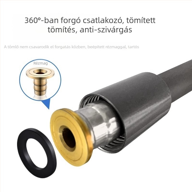 PVC zuhanycső, modell 8888, anti-tekeredés dizájn, csavaros csatlakozás, névleges nyomás 60 Pa, 80°C-es működési hőmérséklet, modern egyszerű stílus