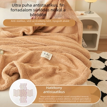 Plüss takaró, egyszínű, minden évszakra, könnyű luxus stílus