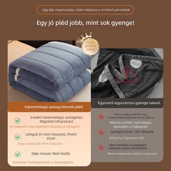 Sűrített tej-velúr kanapé takaró, meleg és bőrbarát