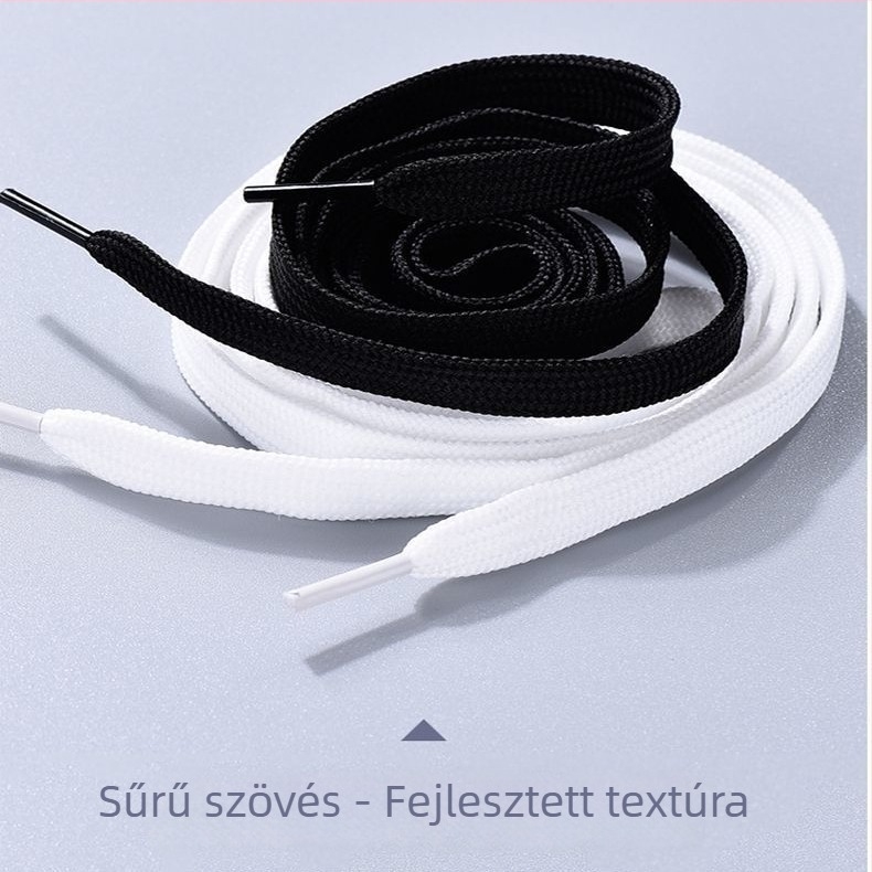 Kétrétegű, sík fűző – uniszex, Pengyi; alkalmas sporcipőkre, vászoncipőkre és kosárlabda cipőkre; szabályos stílus; egész éves használat