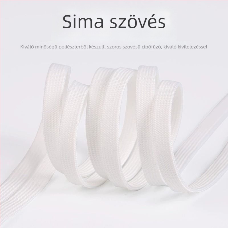 Kétrétegű, sík fűző – uniszex, Pengyi; alkalmas sporcipőkre, vászoncipőkre és kosárlabda cipőkre; szabályos stílus; egész éves használat