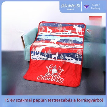 Navis korall plüss takaró cartoon mintával, 300 g/m², tavasz–ősz, testreszabható rajzok alapján