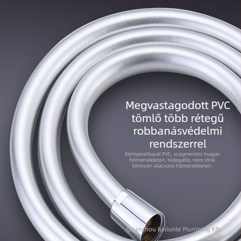 PVC univerzális zuhanycső anti-tekeredés dizájnnal, modell BL-8001, spirálcsatlakozás