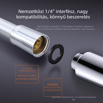 PVC univerzális zuhanycső anti-tekeredés dizájnnal, modell BL-8001, spirálcsatlakozás