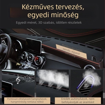 Bőr műszerfal anti-glare védőmat Mitsubishi Outlander, Eclipse Cross és ASX modellhez; kopásálló központi konzol napvédő takaró