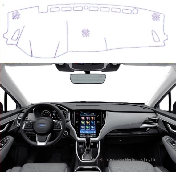 Műszerfal anti-glare és napvédő matrac Subaru Outback 2020-2025 - poliészter flanel velúr